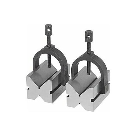 Holex Pair of V-Blocks with Clamps, LengthxWidth: 70X45mm 447000 70X45